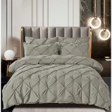 Cumpara ieftin Lenjerie de Pat Finet Pliuri, 6 Piese - JO572 Gri Deschis