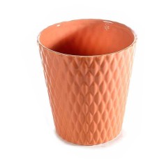 Ghiveci pentru flori ceramica portocaliu &Oslash; 13 cm x 14 H