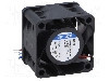 Ventilator 40x40x28mm, 12V DC, volum aer 38m3/h, lagar cu bila, EBM-PAPST - 422 JH foto