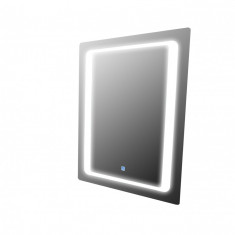 Oglinda Baie Moderna Iluminta 60 x 80 cm Led Touch Senzor Ovala Dreptunghiulara