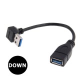 Adaptor cablu prelungitor USB 3.0 Tata-Mama la 90 de grade 20 cm-Tip &Icirc;n jos