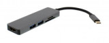 Adaptor USB Type C - HDMI +2x USB 3.0 +cititor card Well