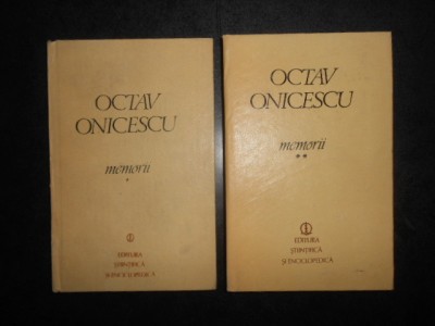 Octav Onicescu - Memorii 2 volume (1982, editie cartonata) foto