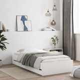 Cadru de pat cu sertare, alb, 90x200 cm, lemn prelucrat GartenMobel Dekor, vidaXL