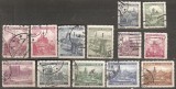 Deutsches Reich / B&ouml;hmen und M&auml;hren &ndash; Lot 13 timbre cu orașe și monumente, ștampilate -A80