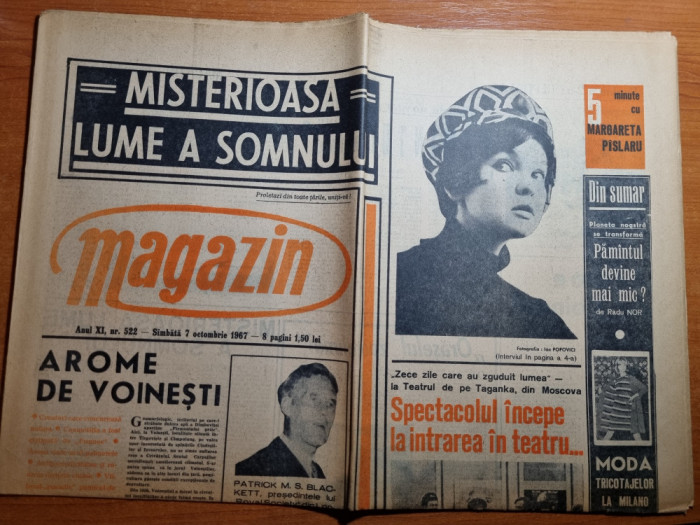 magazin 7 octombrie 1967-cartierul floreasca,interviu margareta paslaru,voinesti