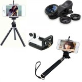 Set 5 in 1 lentile profesionale (wide) + selfie stick + mini trepied + suport smarthphone universal