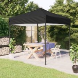 VidaXL Cort de petrecere pliabil, negru, 3x3 m