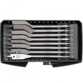 Set 8 burghie plate pentru lemn Yato YT-3259, 12-32/152 mm foto