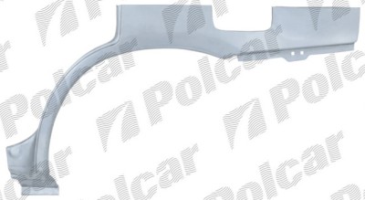 Segment reparatie aripa spate MITSUBISHI OUTLANDER (CU0W), 05.2003-03.2007, partea stanga, metal galvanizat; cu segment de prag, foto