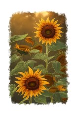 Sticker decorativ, Floarea Soarelui, Galben, 85 cm, 6693ST foto