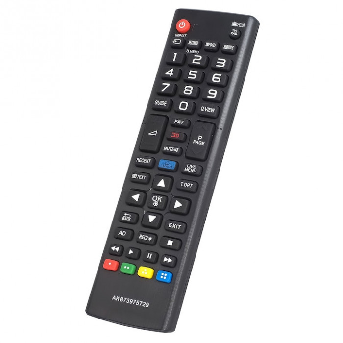 Telecomanda pentru TV, Compatibila LG, AKB73975729, LCD/LED, smart, 3D, neagra