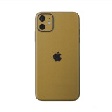 Cumpara ieftin Set Doua Folii Skin Acoperire 360 Compatibile cu Apple iPhone 11 Wrap Skin Gold Metalic Matt, Oem