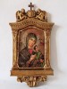 Tablou religios aurit ,Fecioara Maria cu Pruncul Isus, 49,5x25,7cm