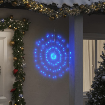 vidaXL Lumină stelară de Crăciun 140 LED-uri, 4 buc., albastru, 17 cm foto