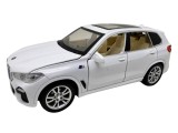 Macheta BMW X5 alb 1:32 lumini si sunete usi capota portbagaj se deschid