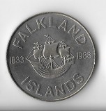 Moneda 50 pence 1983 - Falkland, Europa, Cupru-Nichel