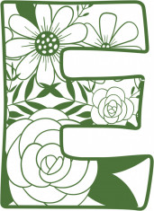 Sticker decorativ, Litera E, Verde, 82 cm, 7451ST-1 foto