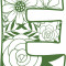 Sticker decorativ, Litera E, Verde, 82 cm, 7451ST-1