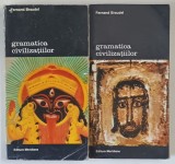 GRAMATICA CIVILIZATIILOR , VOLUMELE I - II de FERNAND BRAUDEL , 1994 *MINIMA UZURA