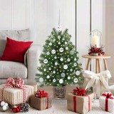 vidaXL Brad de Crăciun artificial cu 150 LED Verde 95 cm PE și PVC 3397320