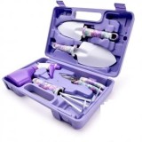 Set profesional de gradinarit 5 piese, oțel inoxidabil, geantă inclusă &ndash; lopată, greblă, foarfecă, pulverizator ,multicolor