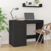 Birou Negru 100x49x75 cm vidaXL, Lemn Prelucrat, Sertar si Dulap, Birou Calculator, Modern