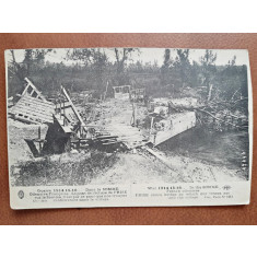 Carte postala, Guerre 1914-15-16, dans la Somme, offensive francaise, 1918