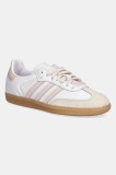adidas Originals ghete de piele Samba OG culoarea alb, JS1351
