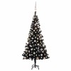 VidaXL Brad Crăciun pre-iluminat cu set globuri, negru, 120 cm, PVC 3077588