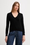 United Colors of Benetton pulover de l&acirc;nă culoarea negru, light, 1002D401Y