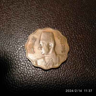 -Y- MONEDA EGYPT 10 MILLIEMES 1943 VG+ foto