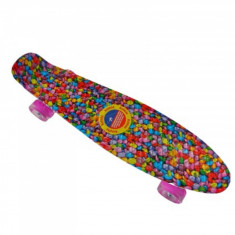 Skateboard cu lumini - 22 55 cm Cruiser Mini Penny Board - Candy foto