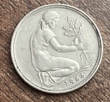C50 - Moneda foarte veche - Germania - 50 pfennig - 1966 litera J