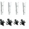 Set prokarpfishing 4 Lansete din 3 segmente 3,90m/3,5lbs si 4 Mulinete Ht 6000