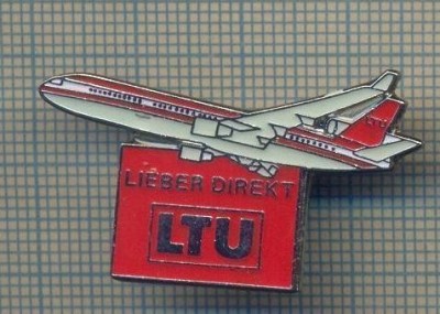 Y 1009 INSIGNA - AVIATIE - LIEBER DIREKT ,,LTU&amp;quot;-AIRBUS A 330-PENTRU COLECTIONARI foto