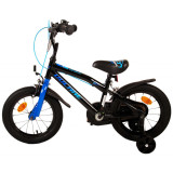 Bicicleta pentru baieti Volare Super GT, 14 inch, culoare negru/albastru, frana PB Cod:21381