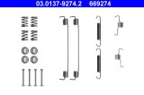 Set Accesorii Sabot Frana ATE 03.0137-9274.2 Dacia Logan Sandero Renault Clio Nissan Micra Lancia Ypsilon