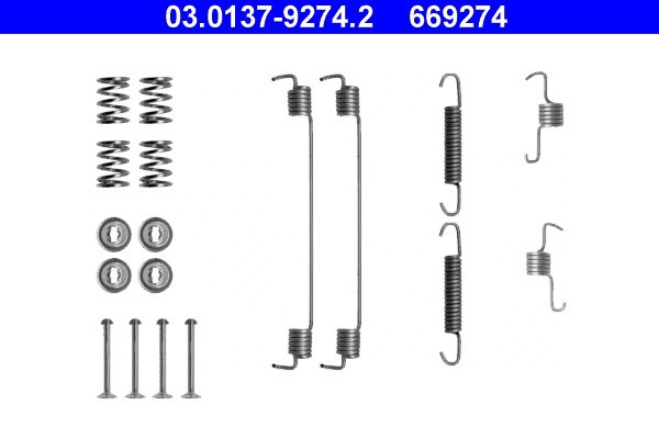 ATE 03.0137-9274.2 Set accesorii, sabot de frana