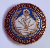 Cumpara ieftin Insigna CENACLUL SCRIITORILOR TARANI - LAMURA - rara!!! (2)