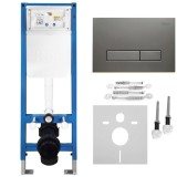 Set Cadru &Icirc;ngropat Slim 024N pentru WC cu Buton HD Titan