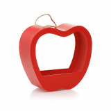 Cutie &icirc;n formă de măr cu m&acirc;ner - roșu