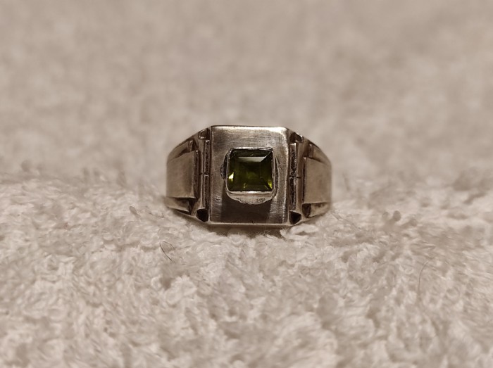 rar INEL argint MASIV ornat SPLENDID cu PERIDOT vechi DE EFECT vintage SUPERB