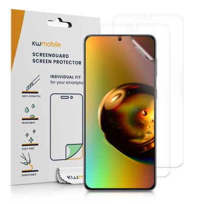Set 3 Folii de protectie pentru Samsung Galaxy S22 Plus, kwmobile, Fata, Transparenta, 56760.1 foto