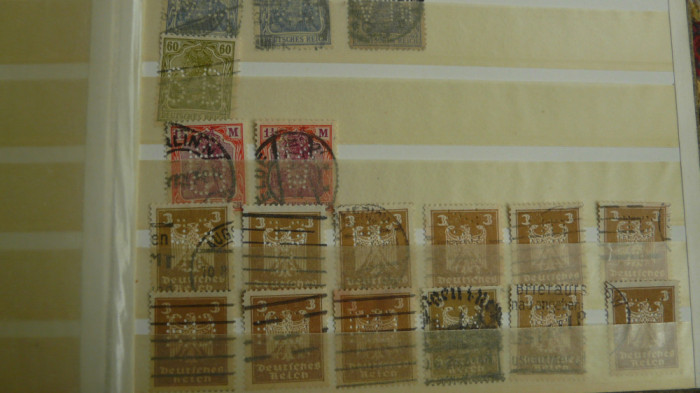 GERMANIA , DEUTSCHES REICH LOT TIMBRE PERFIN , STAMPILAT