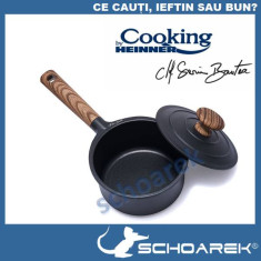 Caserola aluminiu + capac, Heinner by Chef Sorin Bontea, 16 x 8 cm, 1.5 L foto