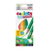 Cumpara ieftin Creioane colorate Carioca Tita Erasable, hexagonale, flexibile, erasable, 12 culori, cu guma