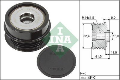 INA 535 0339 10 Sistem roata libera, generator foto