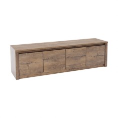 Comoda cu 4 usi din mdf maro stejar lefkas inchis Montana 170x43x48 cm