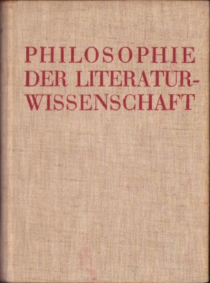 C6680N Philosophie der Literaturwissenschaft von Emil Ermatinger, 1930 foto